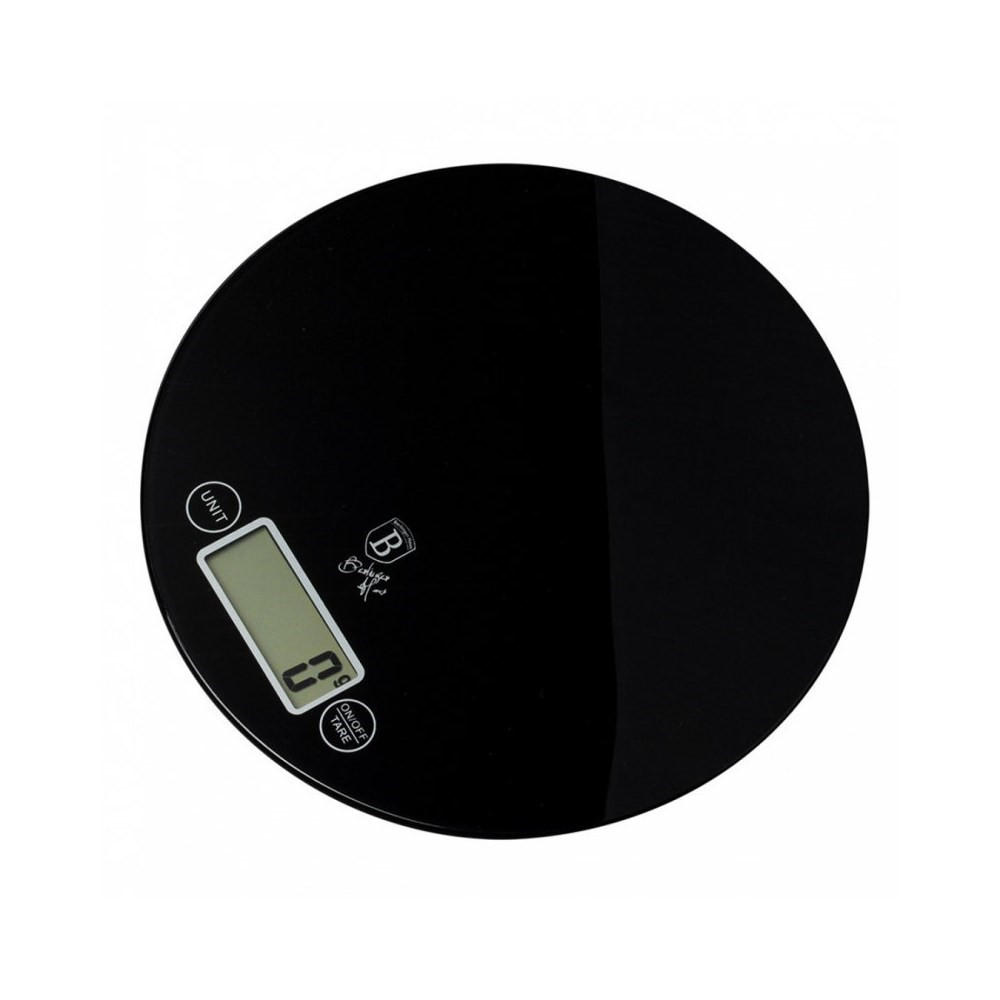 KÜCHENWAAGE Schwarz 19/19/2 cm BH9435 - Schwarz, Glas - Berlinger Haus