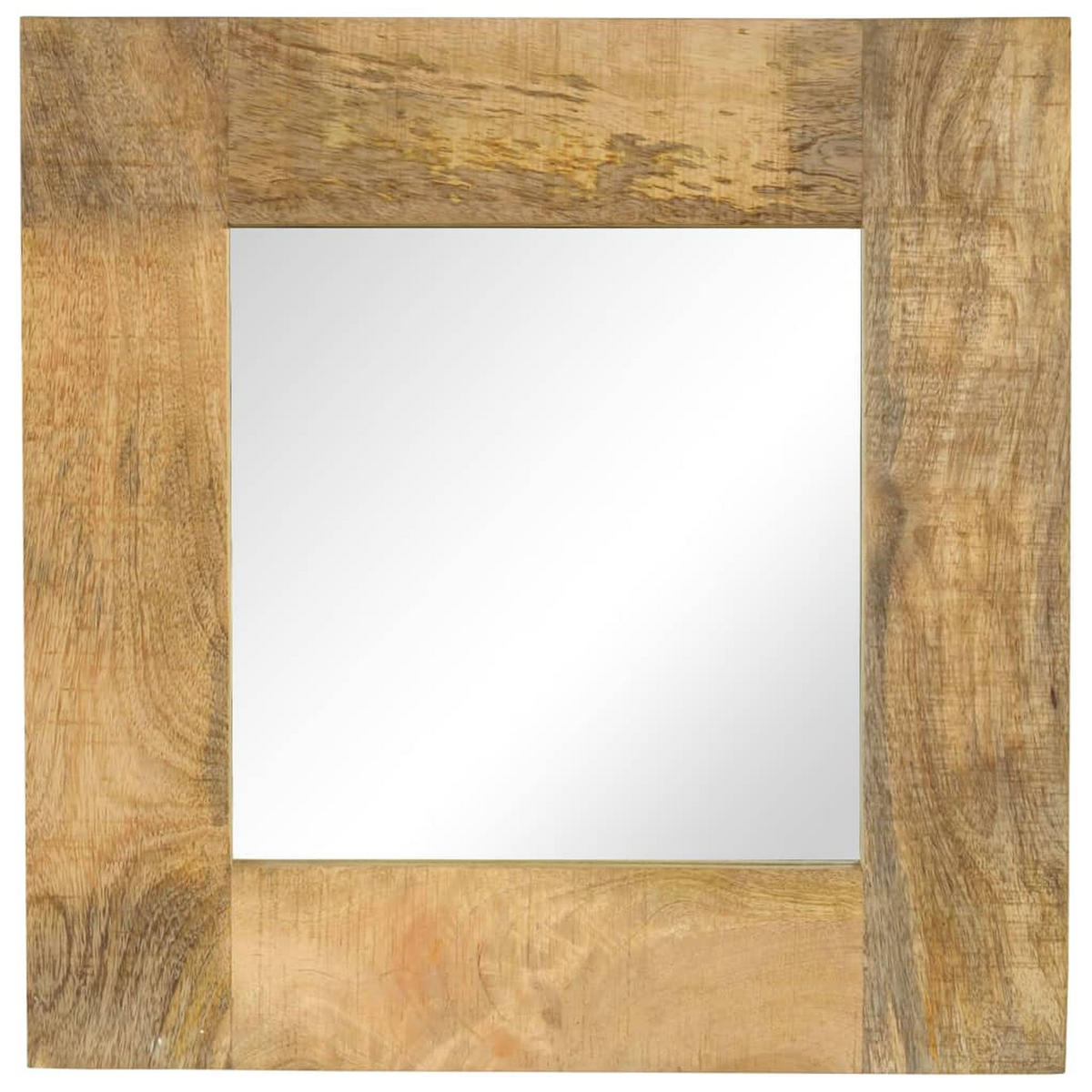 SPIEGEL Mangoholz Massiv 50 x 50 cm - Braun, Holz (50/50/1cm) - furnicato