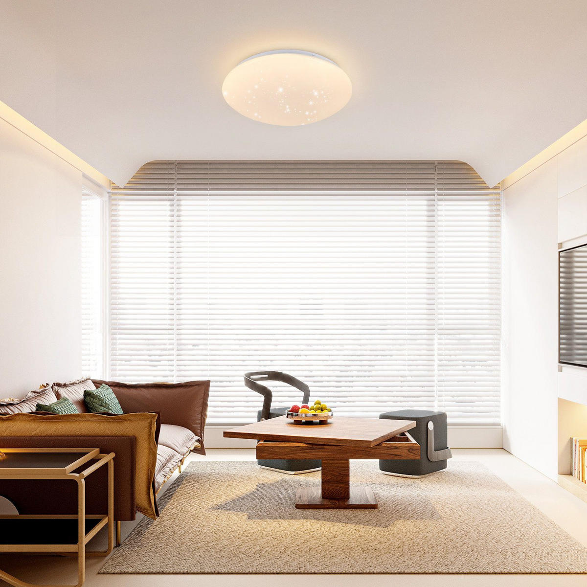 LED-DECKENLEUCHTE Iris 25.2/25.2/6.2 cm - Weiß, Kunststoff (25.2/25.2/6.2cm) - Nettlife