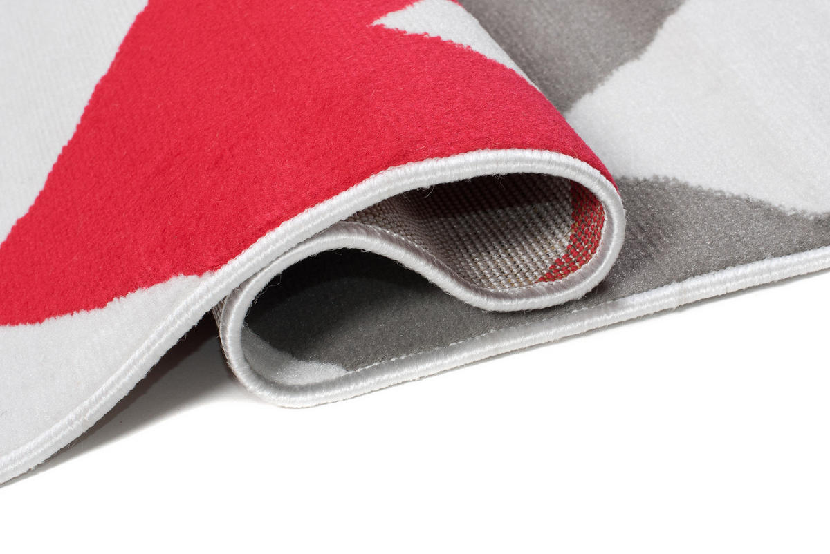 TEPPICH MAYA Rot Zig Zag Streifen 250/300 cm - Rot, Textil (250/300cm) - Tapiso