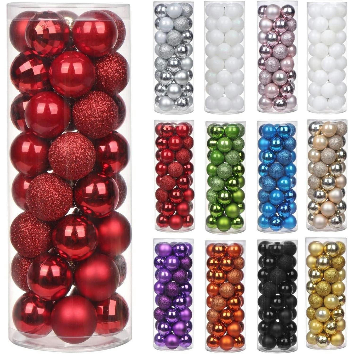 WEIHNACHTSKUGELN 40 Stück bruchsicher 4 cm Rot - Multicolor, Kunststoff (4/4/4cm)