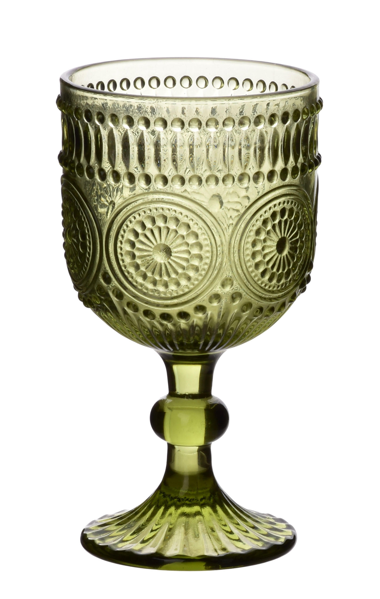 WEINGLAS Elise 4er Set rosa 9/9/16 cm Glas - Grün, Glas (0.35L) - Mondex