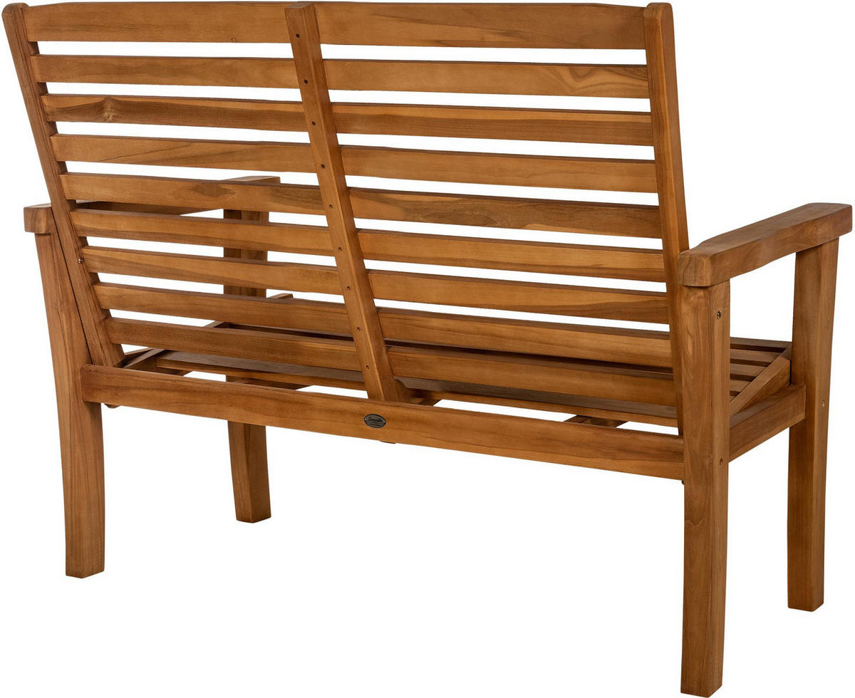 TEAKBANK Peter Liegefunktion 150x78x111cm Teakholz Teak Gartenbank - Teakfarben, Holz (150/111/78cm) - DELUKE
