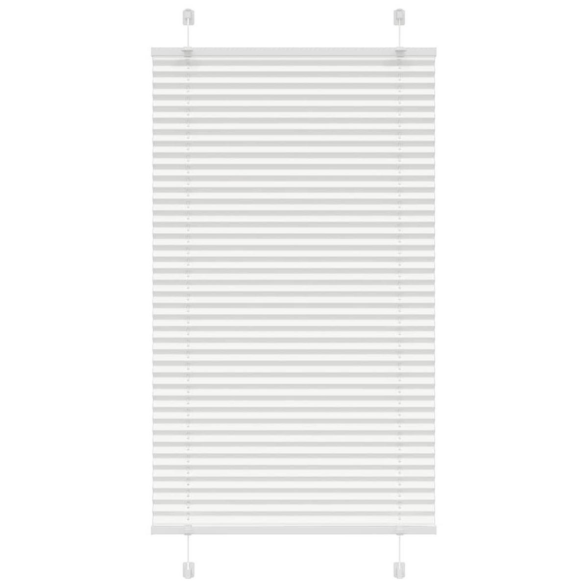 PLISSEE 75/100 cm Stoffbreite 74,4 cm aus Polyester Weiß - Weiß, Textil (75/100cm) - vidaXL