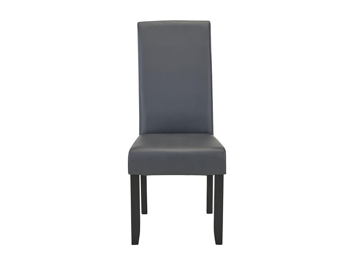 STUHL - 47 cmcm x 63 cmcm - Kunstleder - Grau - ROVIGO - Grau, Leder (47/107/63cm) - Vente-Unique