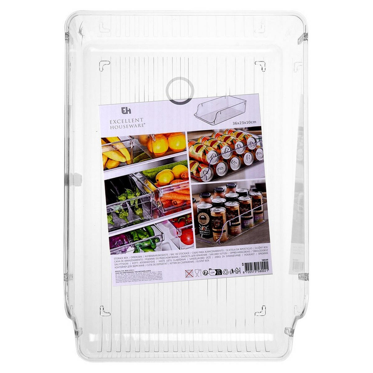 KÜHLSCHRANK-ORGANIZER 35 x 22,5 x 10 cm - Transparent, Kunststoff (35/10/22.5cm) - Excellent Houseware