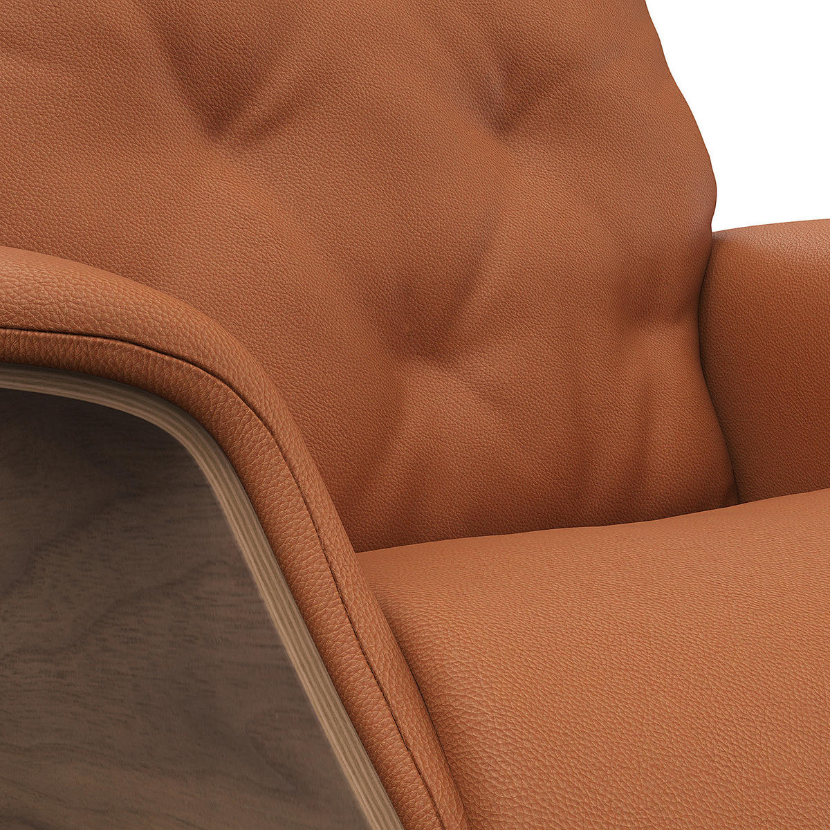 RELAXSESSEL - Echtleder - Kastanienfarben/Schwarz, Leder/Metall (83/118/83cm) - home24