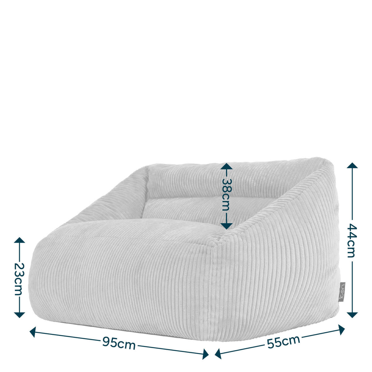 KINDERSITZSACK Sofa Cecilia - Beige, Textil (95/44/55cm) - icon