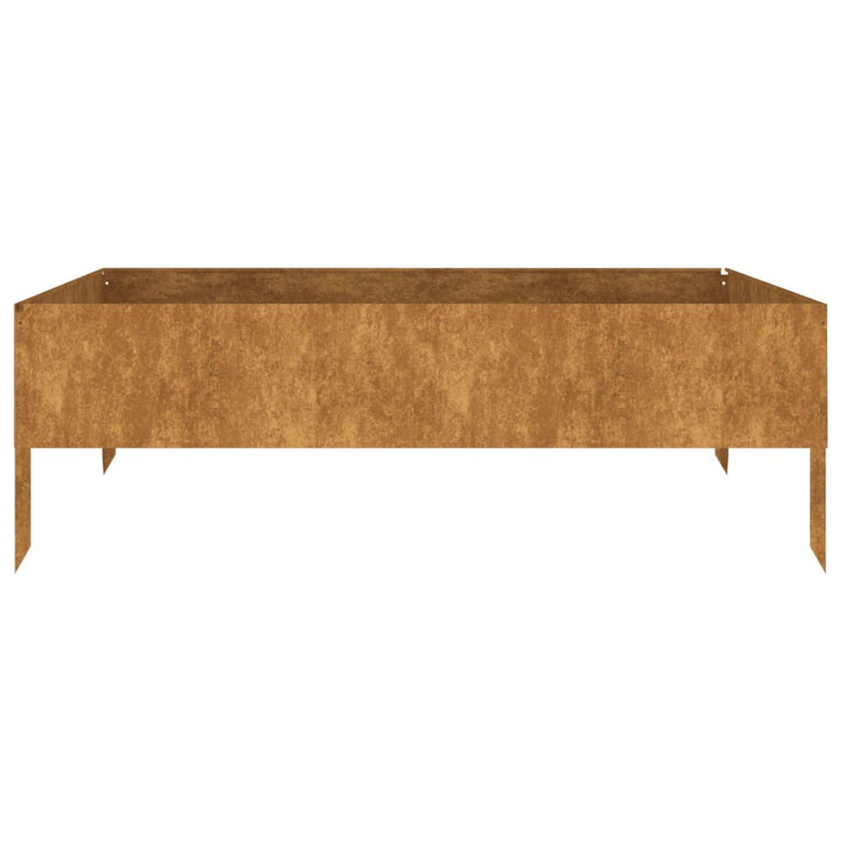 HOCHBEET 100x100x33,5 cm Cortenstahl - Braun, Metall (100/33.5/100cm) - furnicato