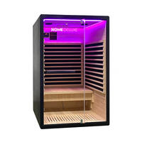 INFRAROTKABINE NERO M - Schwarz - Schwarz, Holz (120/190/105cm) - Home Deluxe