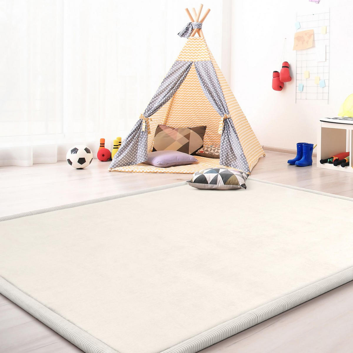KINDERTEPPICH Creme 100 x 200 cm - Creme, Kunststoff (100/200cm) - TT Home
