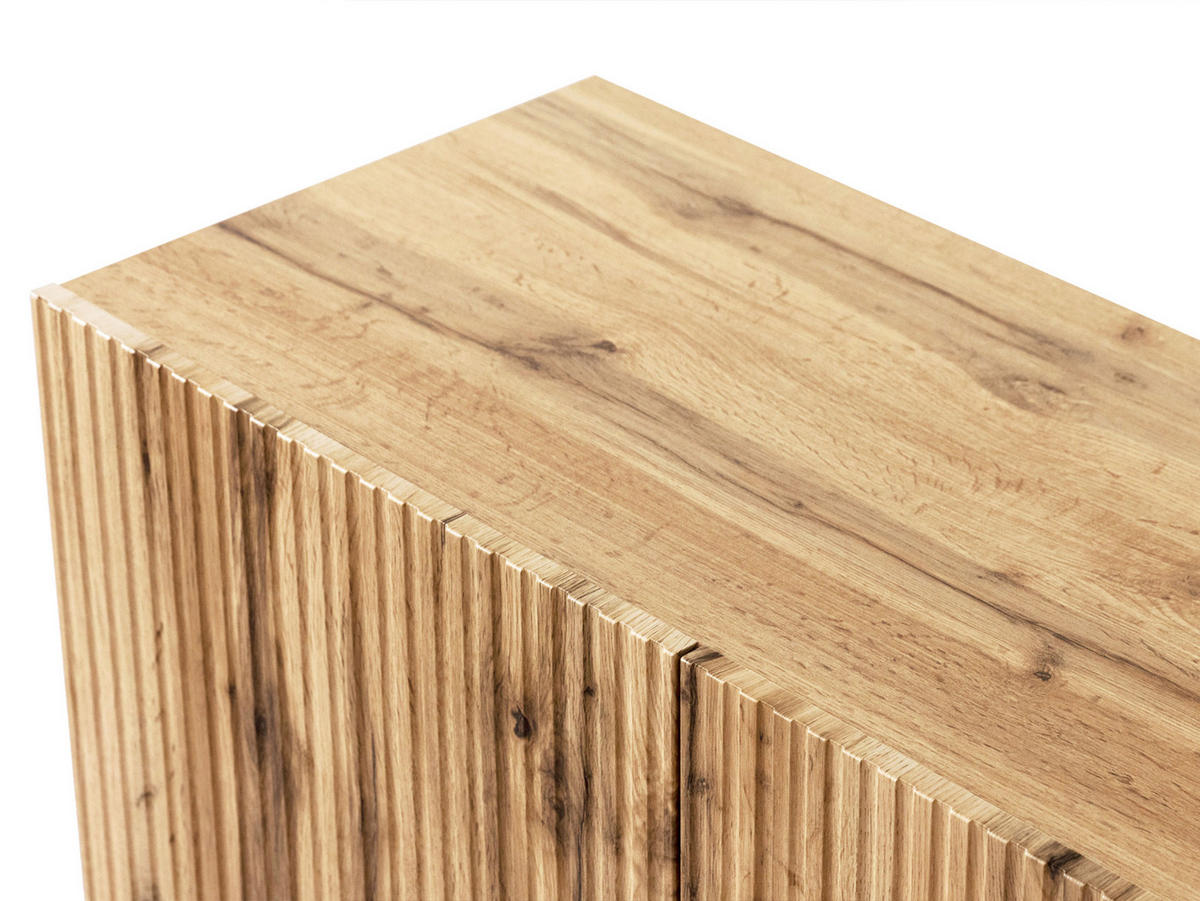 TV-ELEMENT Vamos 200 - Schwarz/Braun, Holzwerkstoff/Kunststoff (201/53/42cm) - MIRJAN24