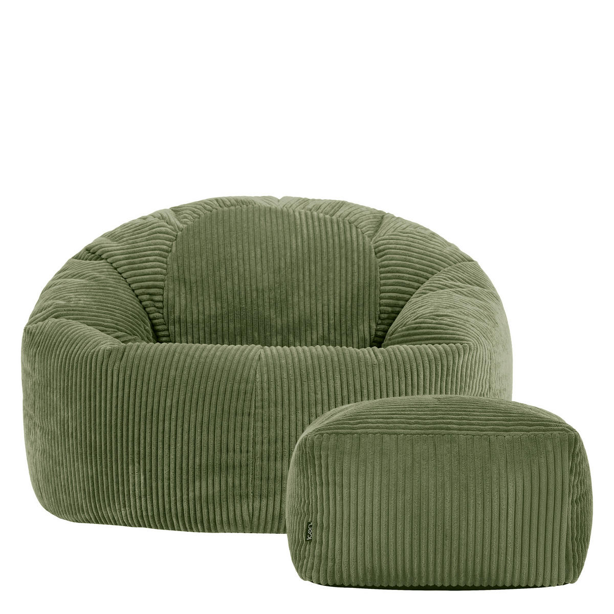 SITZSACK mit Hocker Kingston XXL - Salbeigrün, Textil (92/52/92cm) - icon