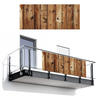 BALKON-SICHTSCHUTZ Holz - Regale - Braun - Buchefarben, Kunststoff (300/120cm) - MuchoWow