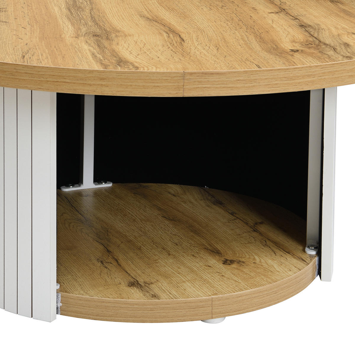 COUCHTISCH DE-067 Rondo 2-tlg. Oak-coloured - Eichefarben, Holzwerkstoff (75/75/35cm) - ComfortXL