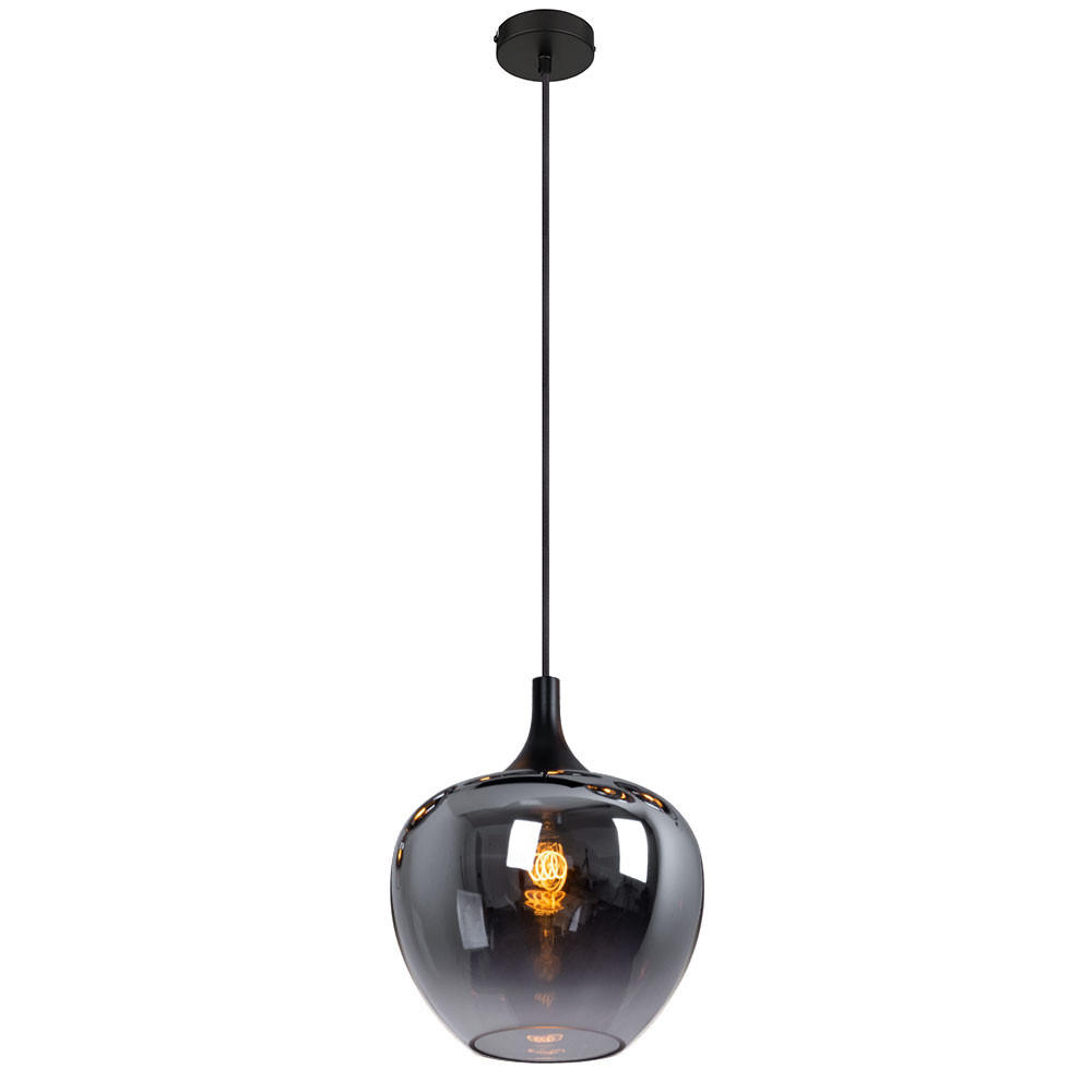 LED HÄNGELEUCHTE Metall Rauchglas Grau MAXY - Grau, Glas (29/29/120cm) - Globo Lighting