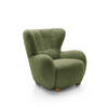 SESSEL MIST, Polstersessel Klassisch Loungesessel, Bucle-Stoff Grün - Grün, Holz/Holzwerkstoff (88/91/100cm) - MASSENO