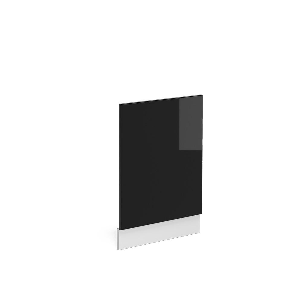 FRONTBLENDE R-Line Schwarz Hochglanz 45 cm ohne AP - Schwarz Hochglanz/Schwarz, Holzwerkstoff (45/57.2/1.6cm) - Vicco
