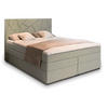 BOXBETT TRANI 180x200 cm mit Matratze und Topper - Grün - Grün, Holz (180/200cm) - MASSENO