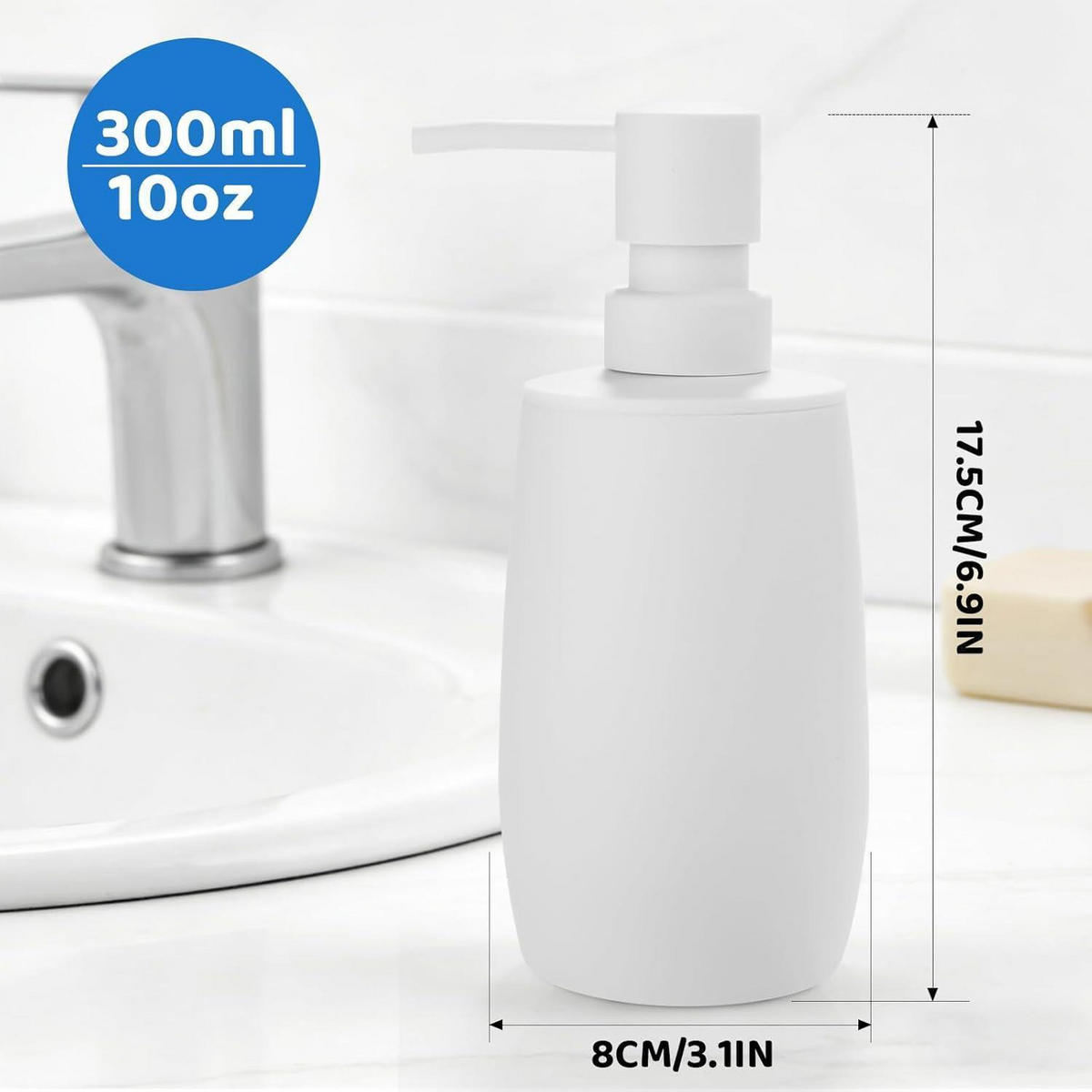 SEIFENSPENDER Weiß ABS 300 ml - Weiß, Kunststoff (8/17.5/8cm)