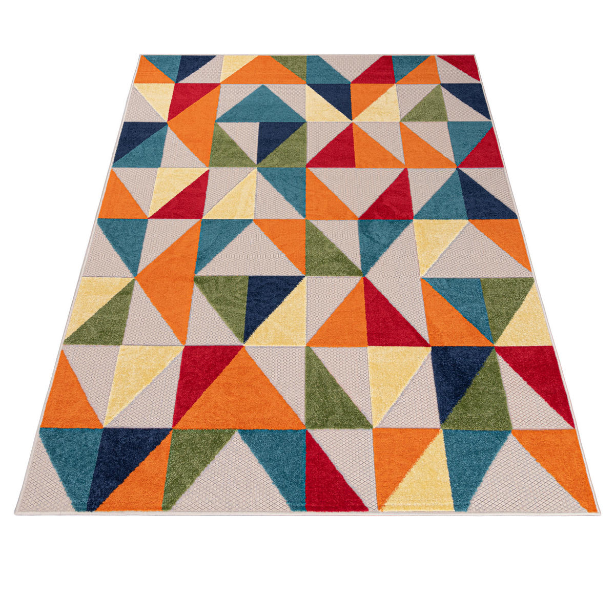 TEPPICH Outdoor Bunte Geometrisch Kurzflor Rechteckig - 120x170 cm - Dunkelblau, Textil (120/170cm) - Mazovia