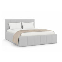 POLSTERBETT MEGAN 180/200 in Boucle Hellgrau - Hellgrau, Holz/Holzwerkstoff (180/200cm) - Deine Möbel 24