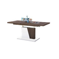 COUCHTISCH rechteckig Eiche dunkel - Weiß ausziehbar höhenverstellbar - Eichefarben/Weiß, Holzwerkstoff (70/120/60cm) - designimpex