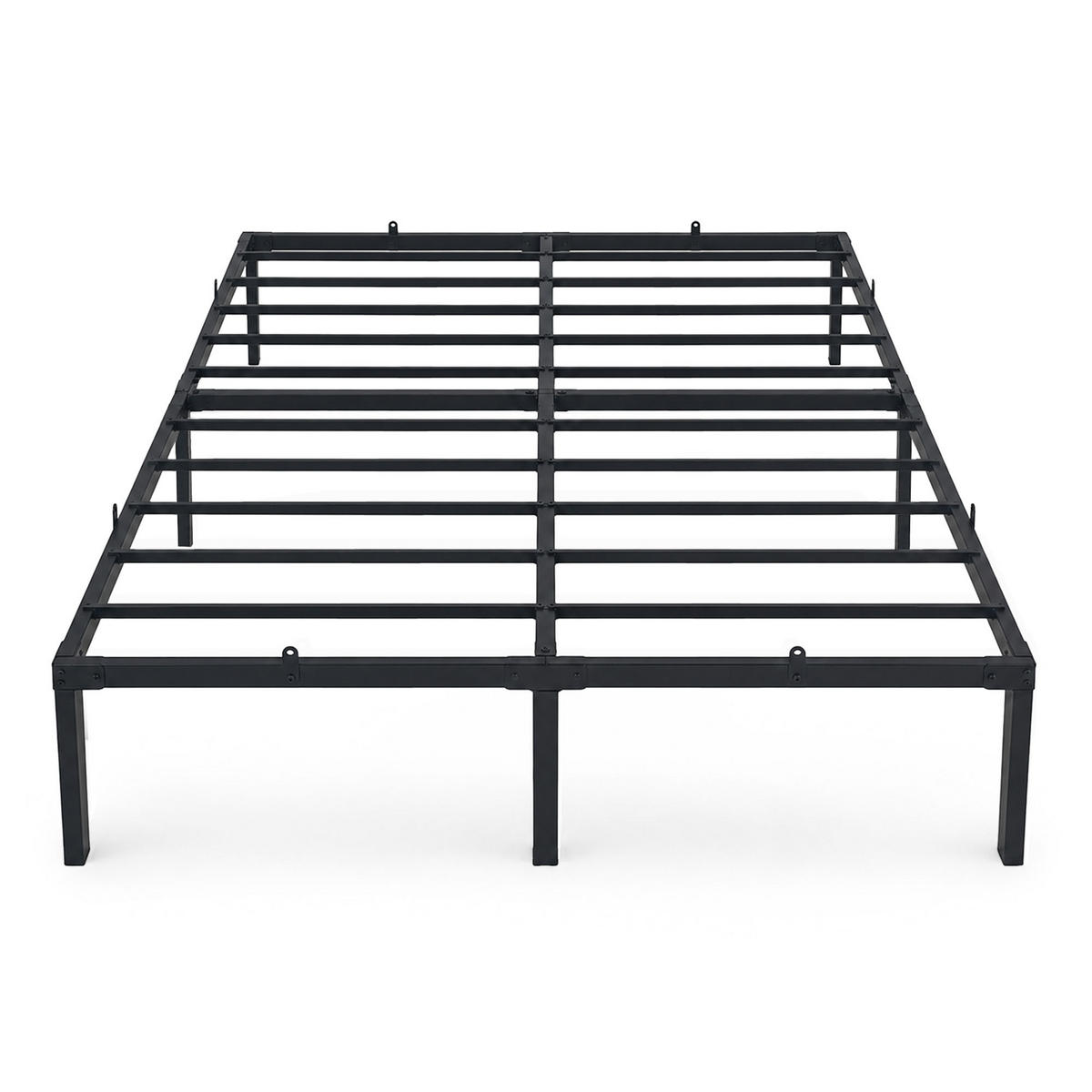 METALLBETT Klappbares 160x200 cm Schwarz - Schwarz, Metall - Akord