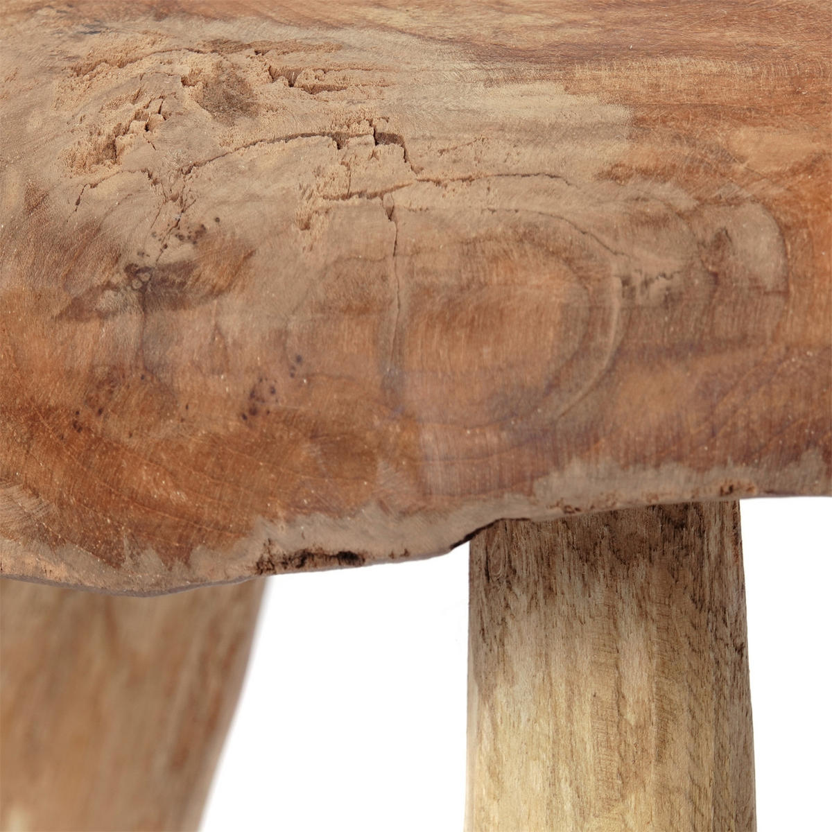 BLUMENHOCKER Klara 28 cm, Mahagoni Holz, rund naturfarben - Naturfarben, Holz (28/28/28cm) - CREEDWOOD