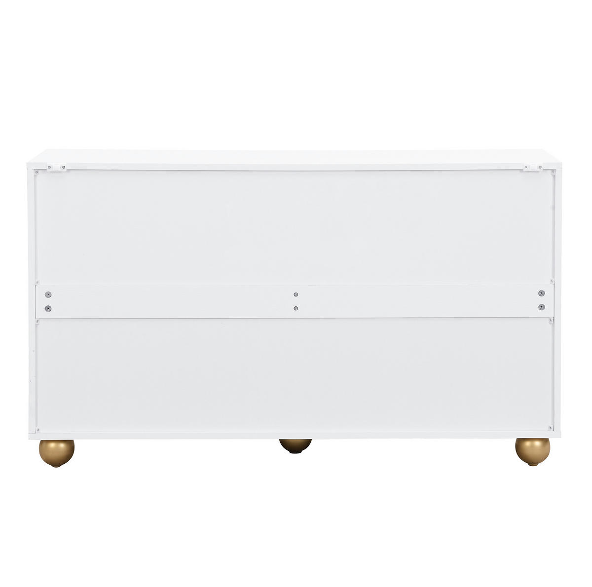 SIDEBOARD 120/35/71,5 cm aus MDF mit 4 Türen, verstellbaren Einlegeböden und gravierten Fronten, Weiß - Weiß, Holzwerkstoff (120/71.5/35cm) - Redom