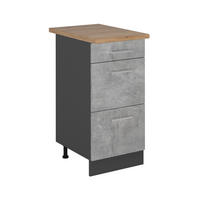 Anthrazit/Grau, Holzwerkstoff (40/81.6/60cm) - Vicco