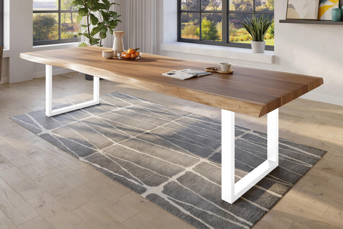 ESSTISCH TITAN - Beige/Naturfarben, Holz (120/350/79cm) - SAM