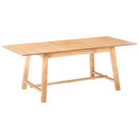 JÍDELNÍ STŮL vysunovací Světlý Jasan 160-200/90 cm Barnes - světle hnědá, kompozitní dřevo (160/90/76cm) - Beliani