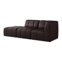 ECKSOFA Links Kunstleder Violett - Pflaume/Schwarz, Holzwerkstoff/Kunststoff (240/90cm) - Makamii