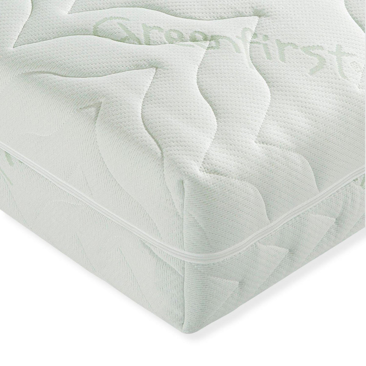 MATRATZE 180x200 mit Taschenfederkern H2+H3 Höhe 22cm - VARIO LUX Greenfirst Taschfederkernmatratze 180x200 2er-Set - Weiß, Textil (180/200cm) - Sleepneo