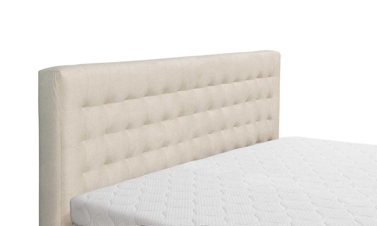 POLSTERBETT mit Bettkasten und Matratze FORTE, Beige, 180x200 cm - Beige, Textil (180/200cm) - KS Home Concept