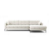 ECKSOFA rechts Mamaia aus strukturiertem Stoff leichtes beige 5 Sitzplätze - Creme, Textil (185/293cm) - Micadoni