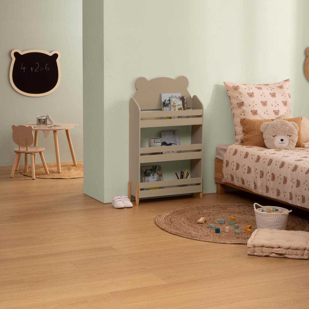 KINDER-BÜCHERREGAL Fjella 61,5/18,5/100 cm - Beige, Holzwerkstoff (18.5/100/61.5cm) - Atmosphera for kids