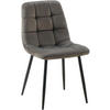 STUHL Samt Anthrazit - Anthrazit/Schwarz, Textil/Metall (45/84/55cm) - CLP