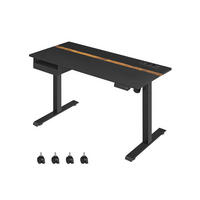 HÖHENVERSTELLBARER SCHREIBTISCH TBILISI - Schwarz, Holzwerkstoff (60/140/120cm) - Hansiro