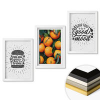 WANDBILDER 3er-Set - 20x30 cm Weißer Rahmen - Juicy Oranges Kitchen - Weiß, Kunststoff (20/30cm) - ArtPrintCave
