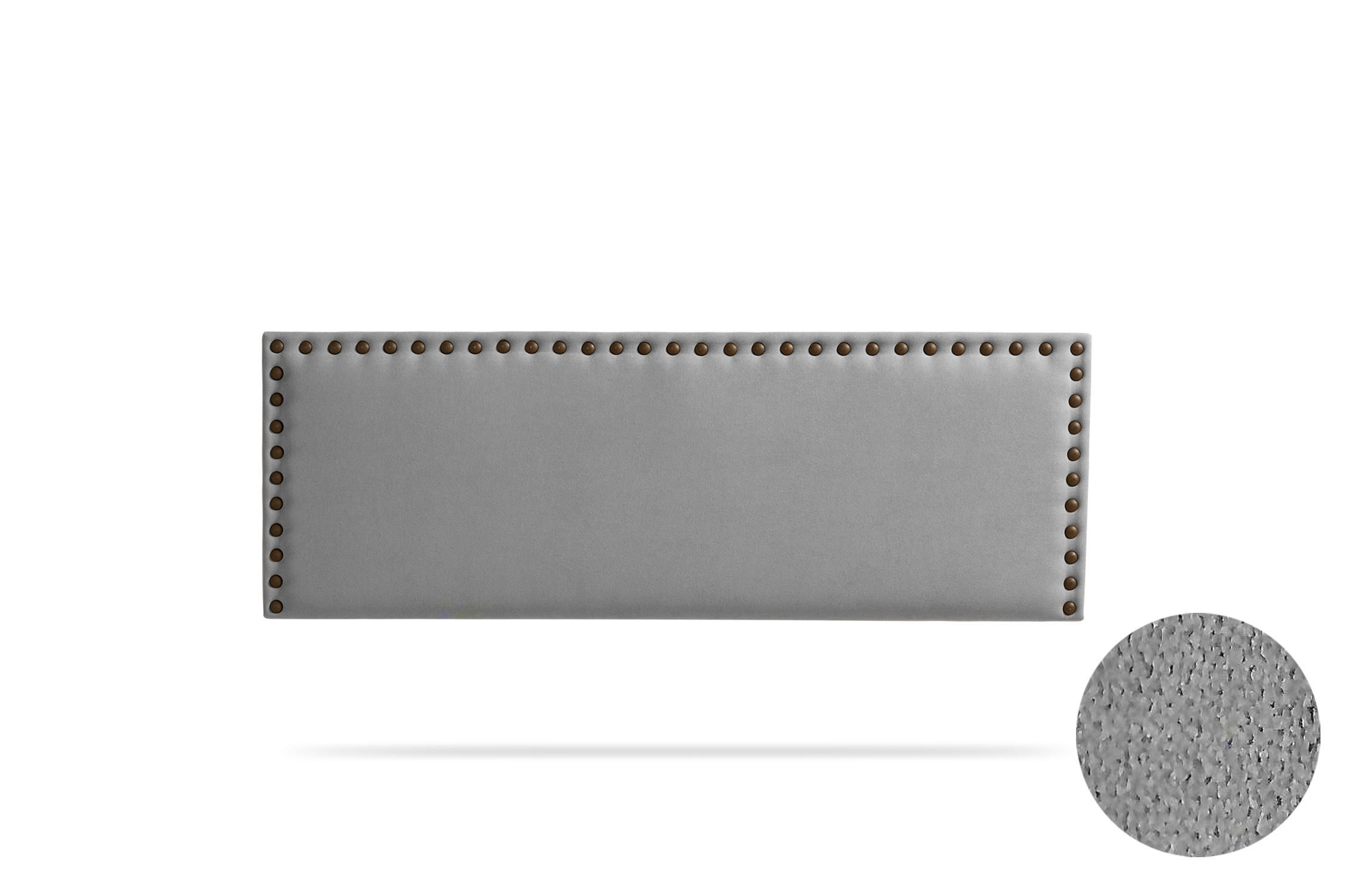 KOPFTEIL gepolstert MODENA Aqualine 115x55x8 cm - Hellgrau - Moonia - Hellgrau, Holz (115/8/55cm)