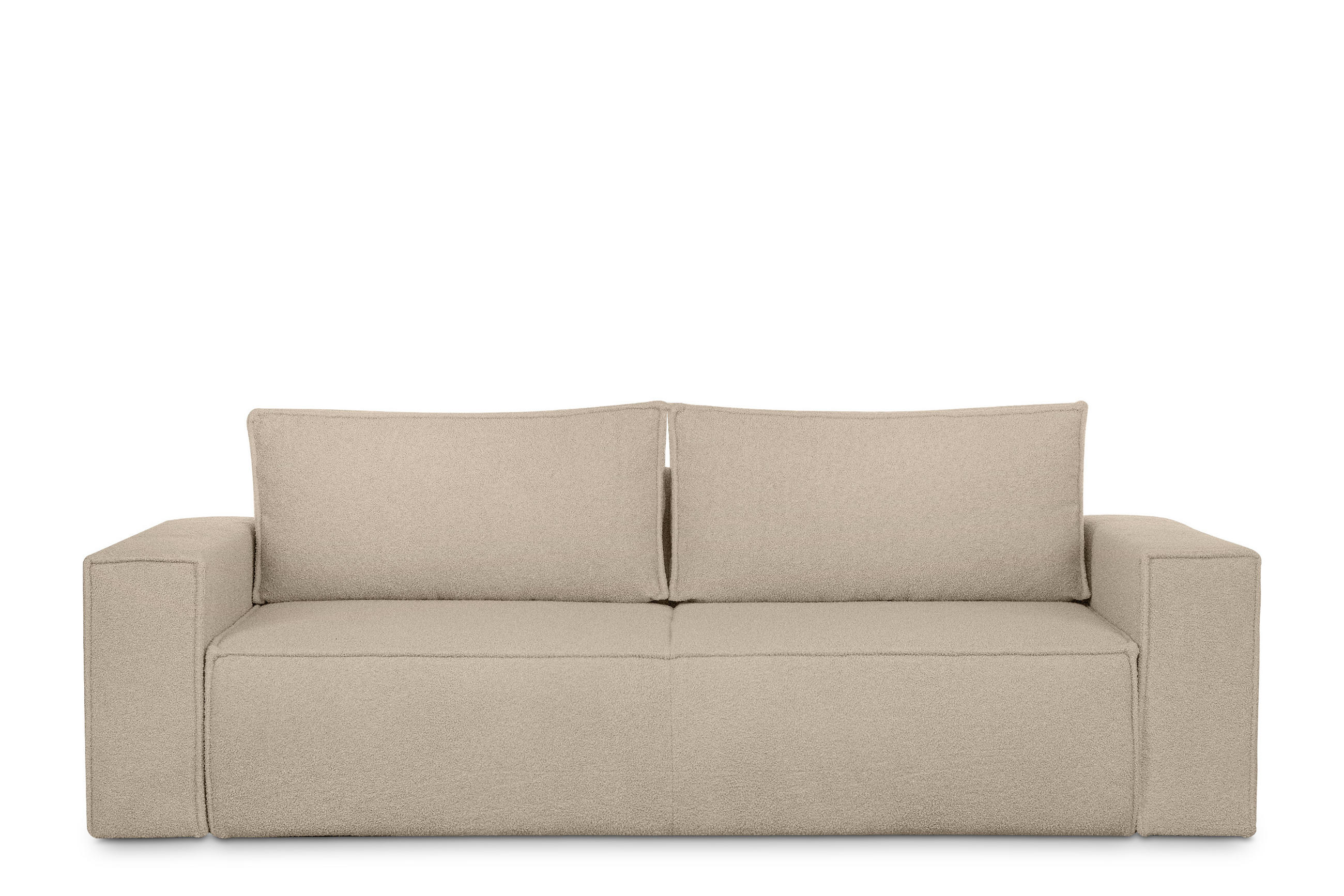 3-SITZER-SOFA NAPI II mit Schlaffunktion, hellbeige - Beige, Textil (244/89/101cm) - KONSIMO®