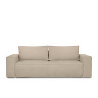 3-SITZER-SOFA NAPI II mit Schlaffunktion, hellbeige - Beige, Textil (244/89/101cm) - KONSIMO®