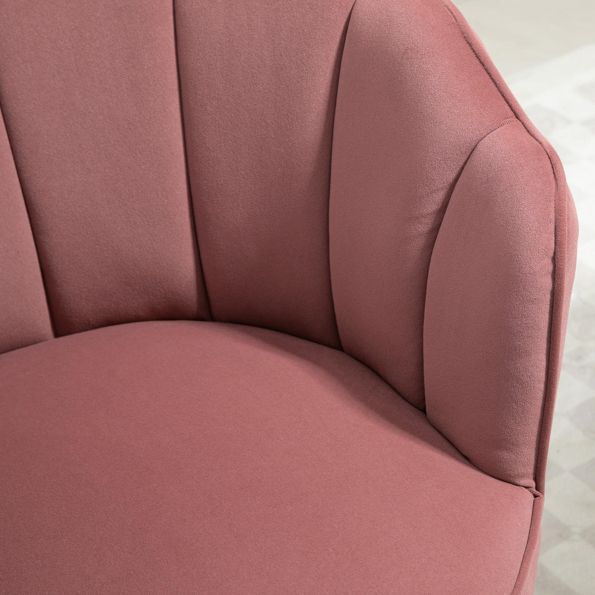 ESSZIMMERSTUHL Küchenstuhl mit Rückenlehne Polyester Gummiholz Rosa - Rosa, Kunststoff (66/78.5/66cm) - HOMCOM