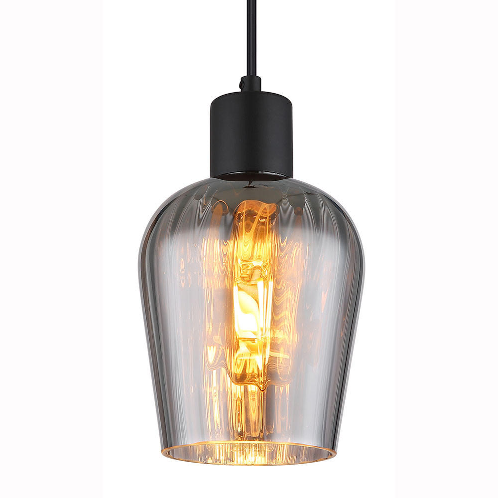HÄNGELEUCHTE Rauchglas Grau - Grau, Glas (13.5/13.5/150cm) - Globo Lighting