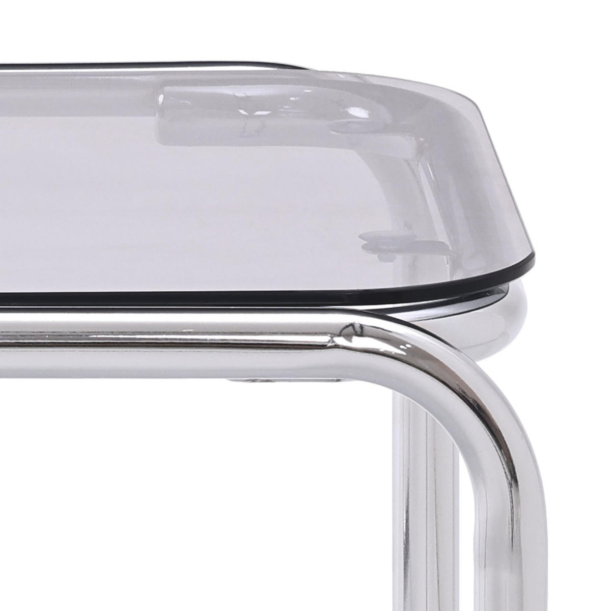 COUCHTISCH Amaya aus Metall im modernen Stil mit schwarzer Glasplatte - Schwarz/Grau, Metall (90.5/45/43cm) - Sicaan
