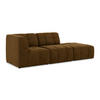 ECKSOFA Rechts Samt Stoff Gelb - Currygelb/Schwarz, Holzwerkstoff/Kunststoff (240/90cm) - Makamii