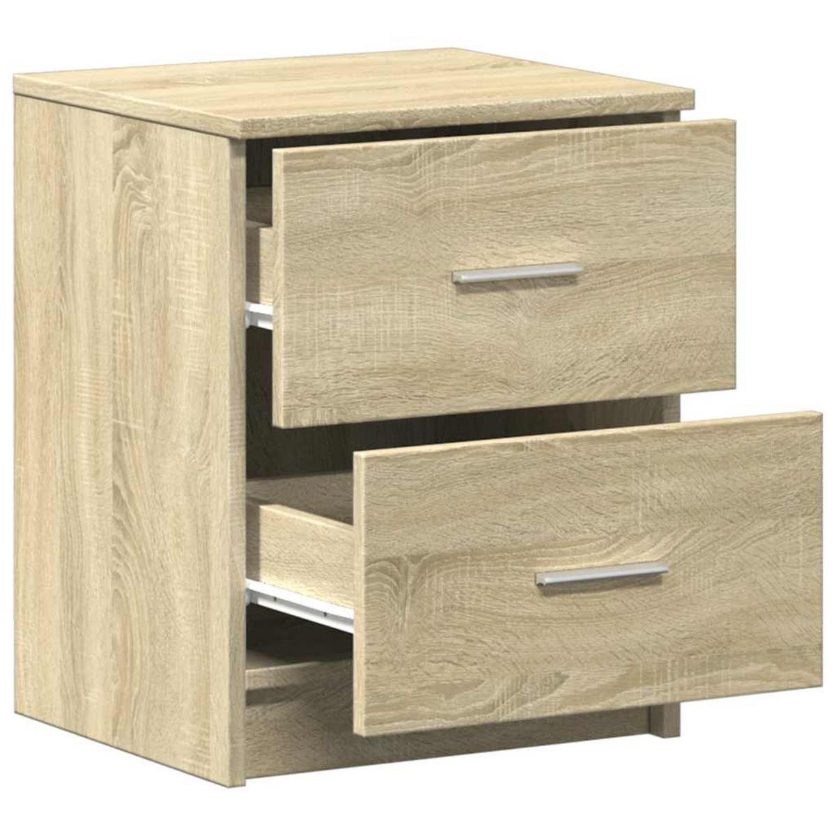 NACHTTISCH Mit 2 Schubladen Sonoma-Eiche 40/36/50 Cm - Braun, Holzwerkstoff (36/50/40cm) - vidaXL