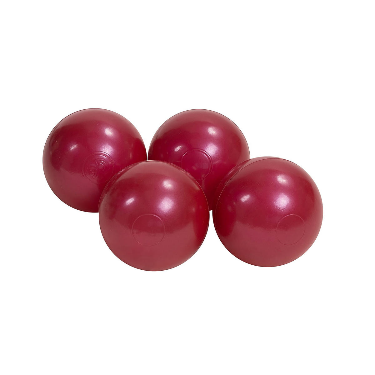 BÄLLE für Bällebad, Kinder Spielbälle, Plastikbälle 50 pcs.: Perlweinrot - Dunkelrot, Textil (7/7/7cm) - MeowBaby